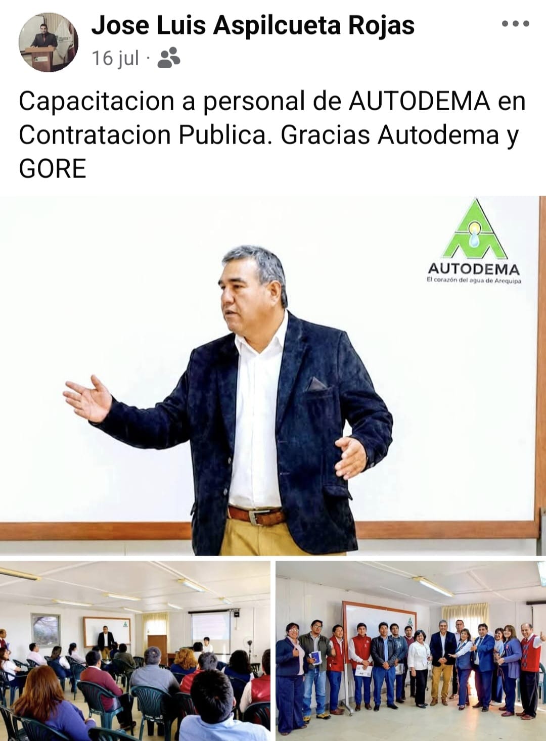 Capacitación al personal de AUTODEMA